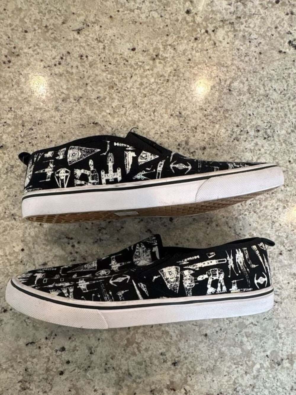 Star Wars Vehicles Print Canvas Slip-On Sneakers